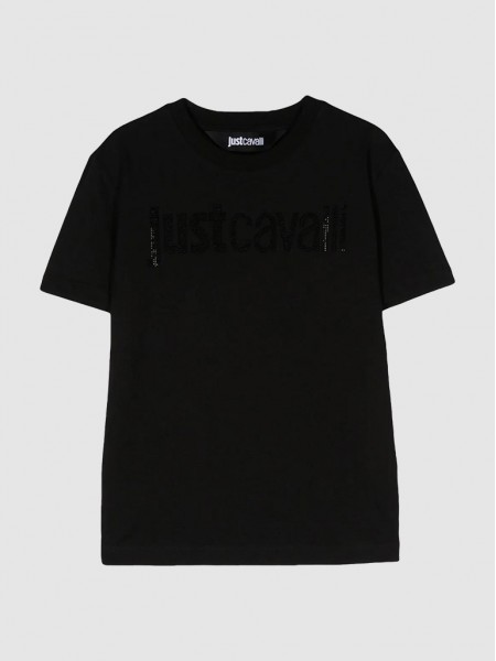 T-Shirt Woman Black Just Cavalli