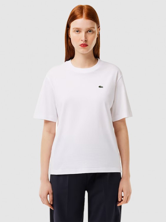 T Shirt Woman White Lacoste Tf7215 TF7215.1 Mellmak