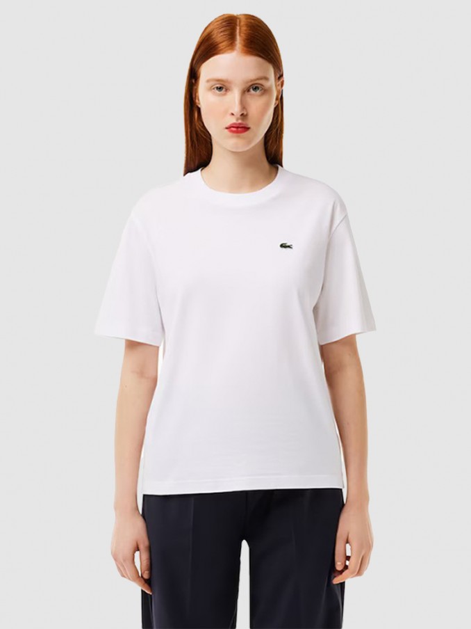 Camiseta Mujer Blanco Lacoste