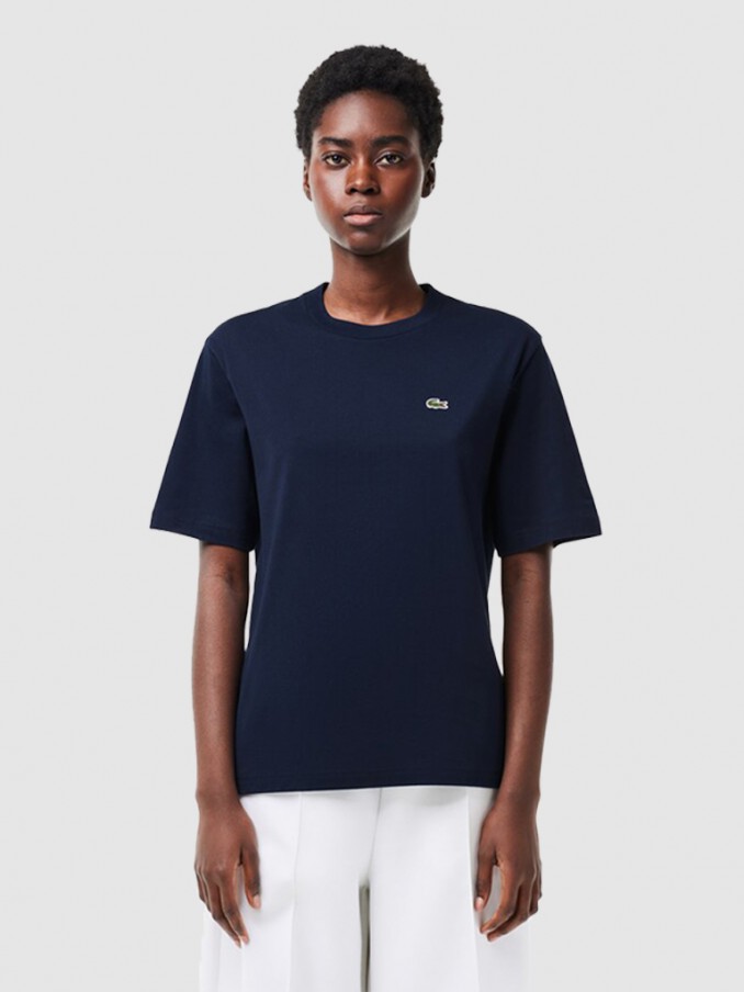 T-Shirt Woman Navy Blue Lacoste