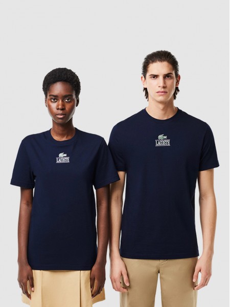 T-Shirt Man Navy Blue Lacoste