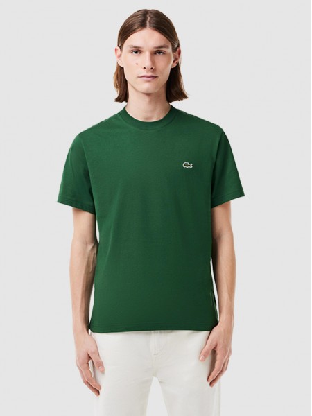 Camiseta Hombre Verde Lacoste