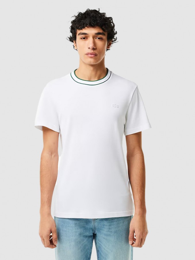 Camiseta Hombre Blanco Lacoste