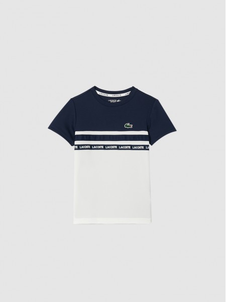 T-Shirt Boy Navy Blue Lacoste