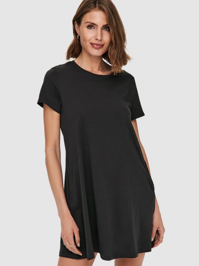 Vestido Mujer Negro Only