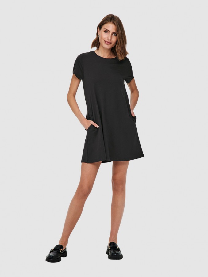 Vestido Mujer Negro Only