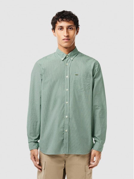 Shirt Man Green Lacoste