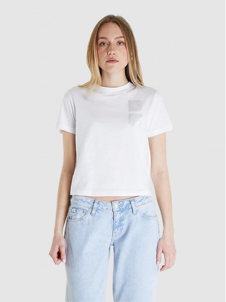 T-Shirt Mulher Satin Calvin Klein