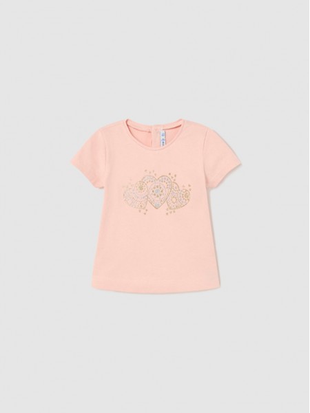 T-Shirt Baby Girl Rose Mayoral
