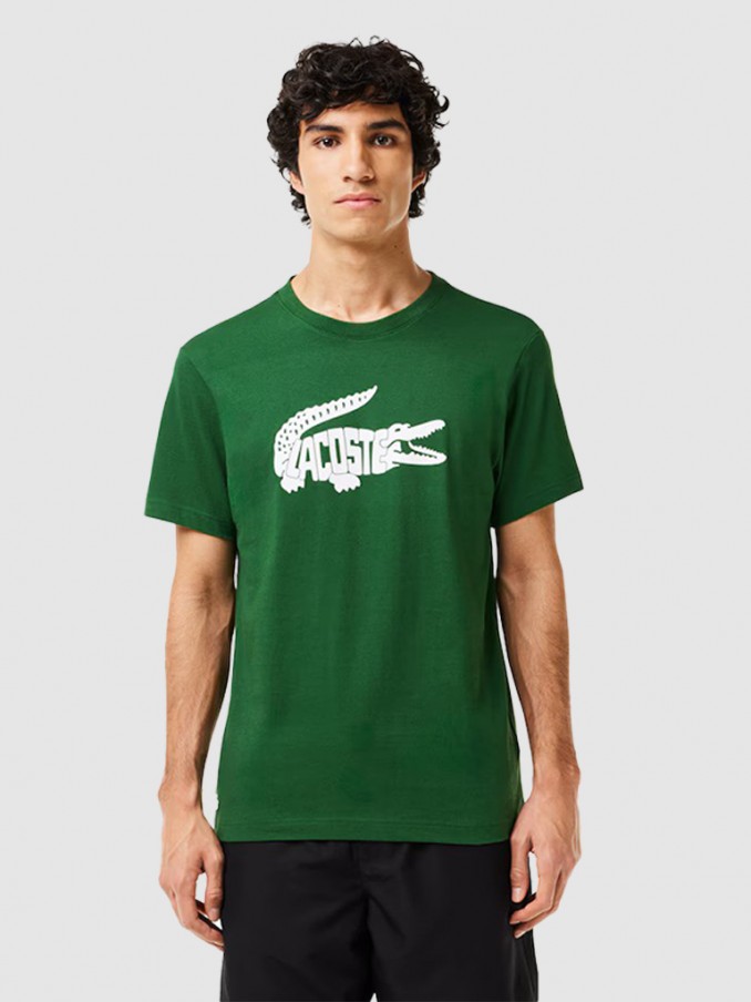 Camiseta Hombre Verde Lacoste