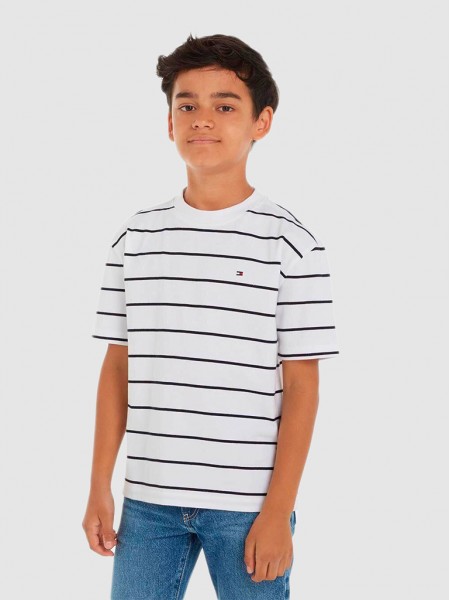 T-Shirt Menino Stripe Tommy Hilfiger