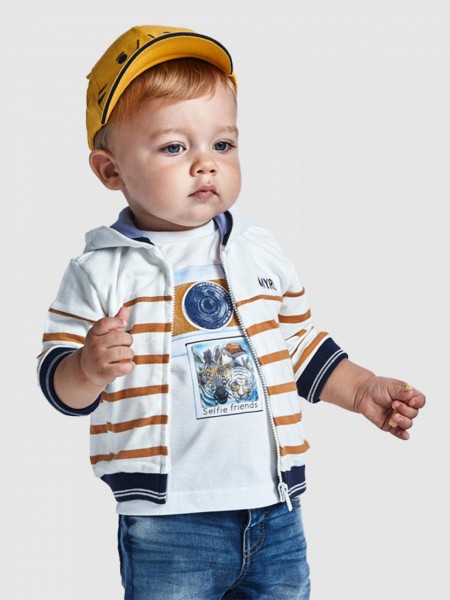 T-Shirt Baby Boy White Mayoral