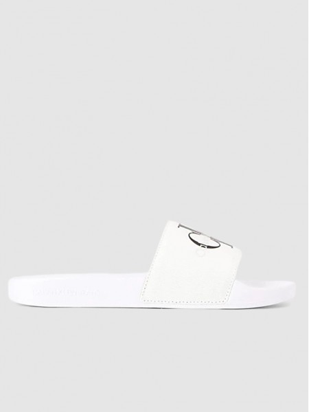 Flip Flops Woman White W / Black Calvin Klein