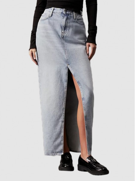 Falda Mujer Jeans Ligeros Calvin Klein