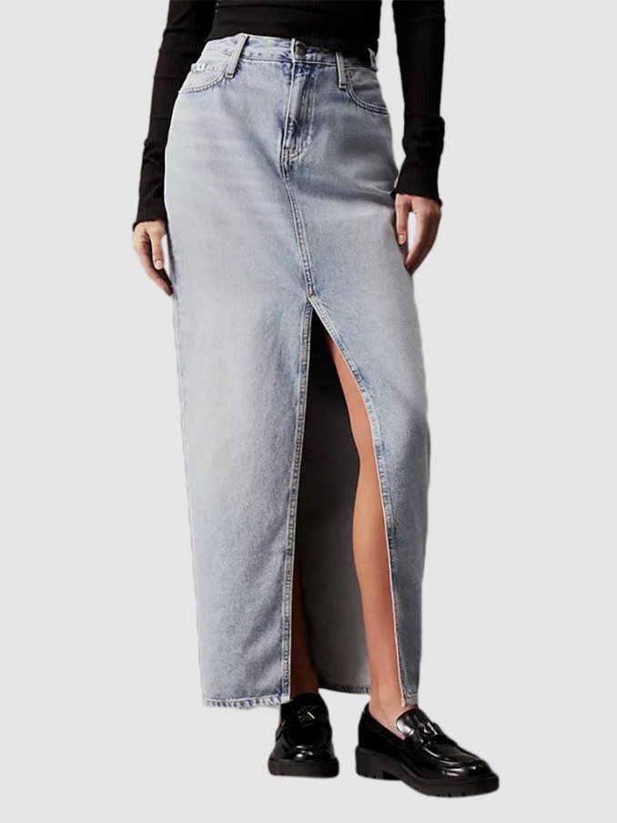 Skirt Woman Light Jeans Calvin Klein