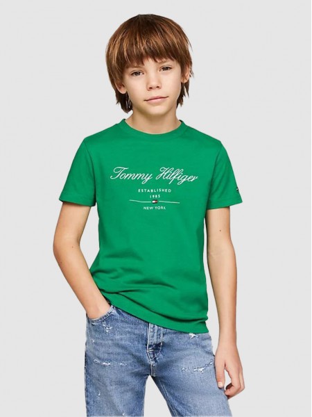 Camiseta Nio Verde Tommy Jeans Kids