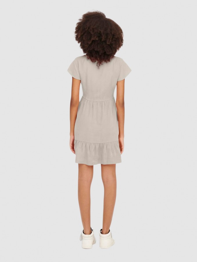 Vestido Mujer Beige Only