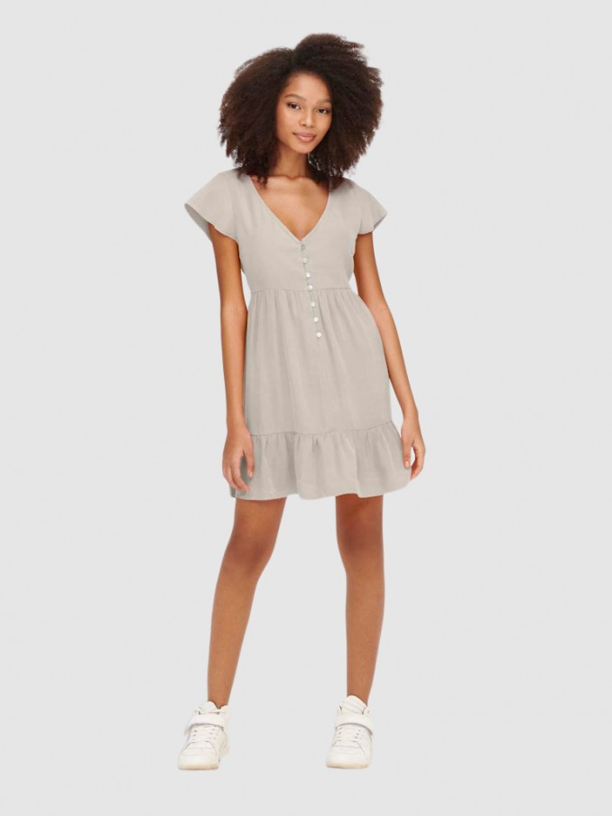 Vestido Mujer Beige Only