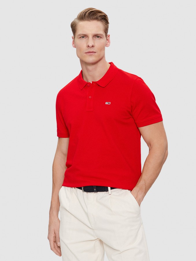 Polo Hombre Rojo Tommy Jeans