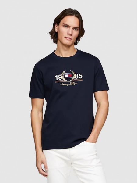T-Shirt Homem Icon Laurel Tommy Hilfiger