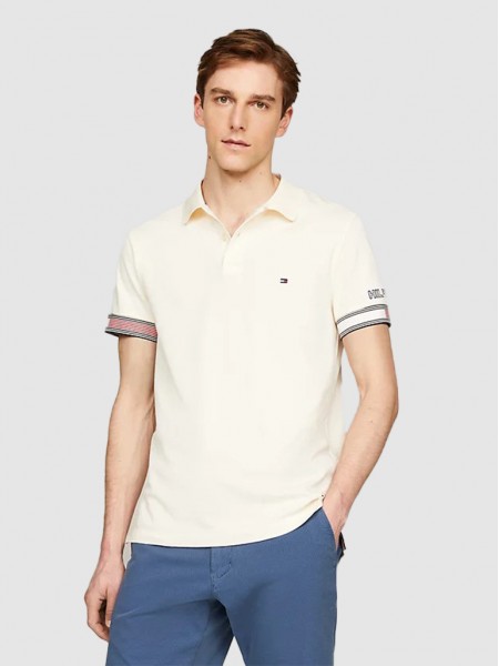 Polo Hombre Beige Tommy Hilfiger