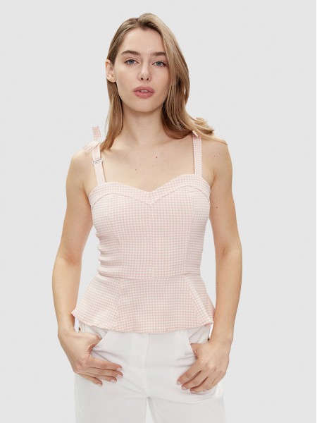 Top Mulher Corset Vichy Guess