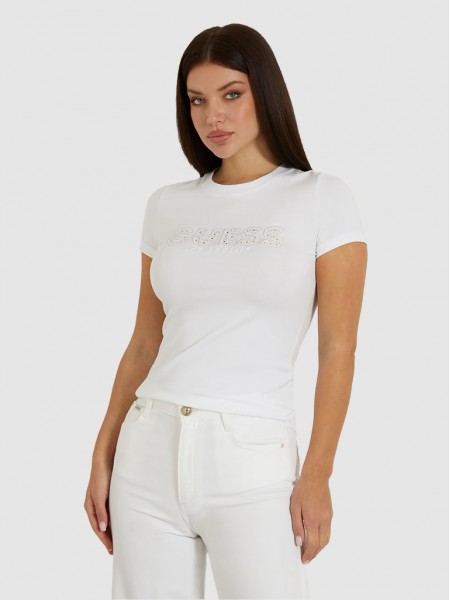 Camiseta Mujer Blanco Guess