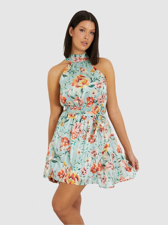 slim fit dress slacks Akira Guess Who Floral Mini Dress main image 1