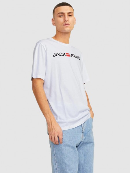 T-Shirt Man White Jack & Jones