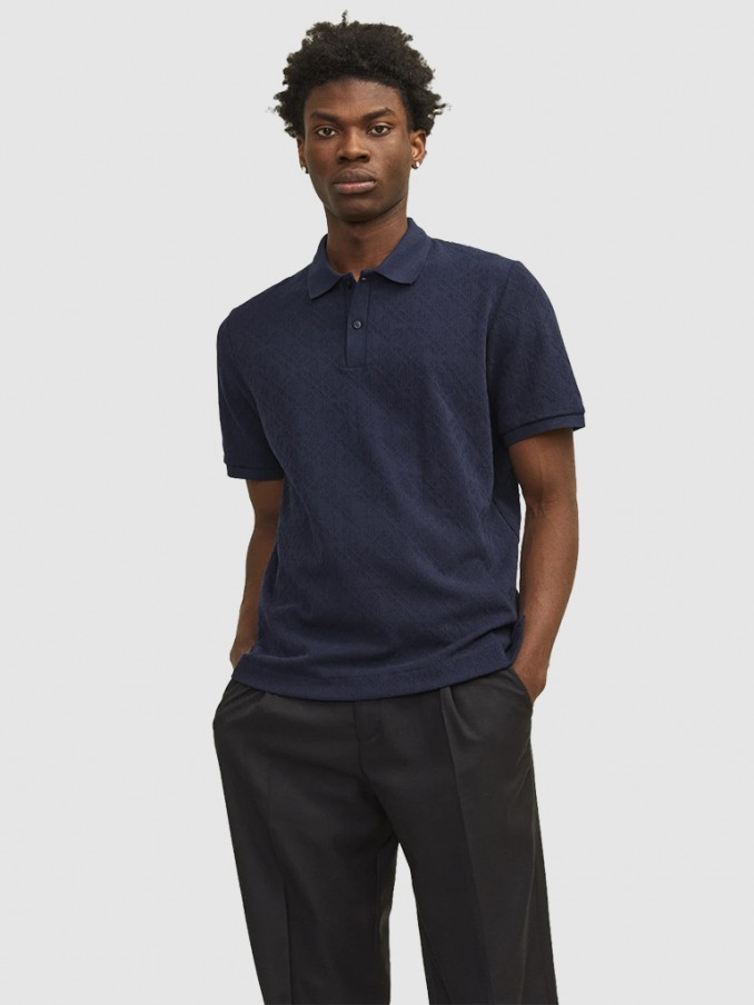 Polo Shirt Man Navy Blue Jack & Jones