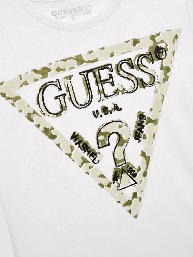 Camiseta Niño Blanco Guess
