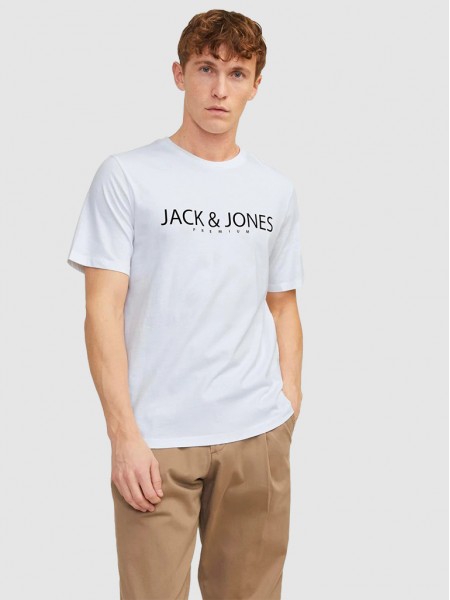 T-Shirt Man White Jack & Jones