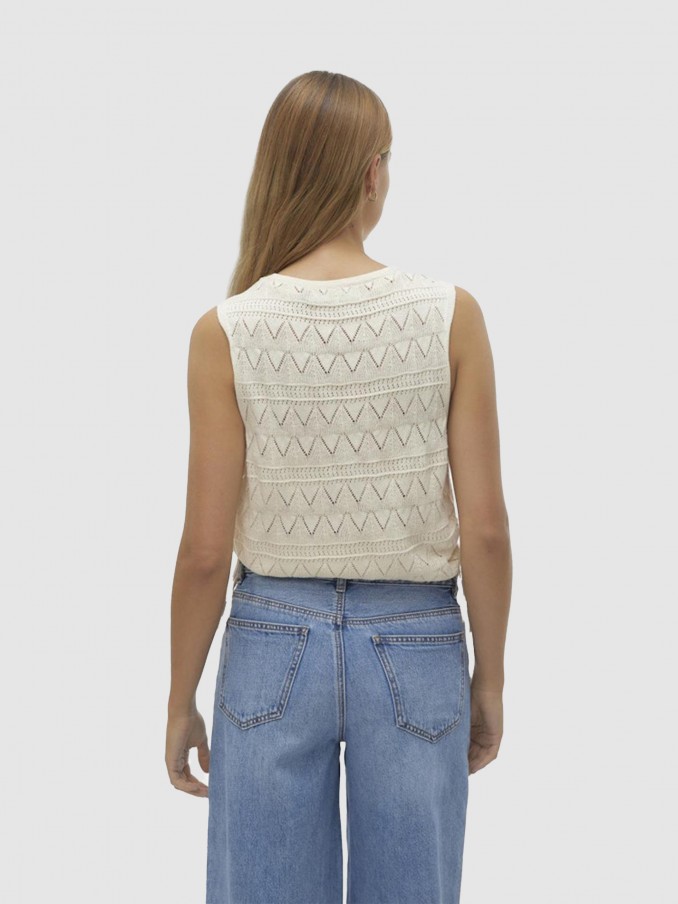 Blusa Mujer Crema Vero Moda