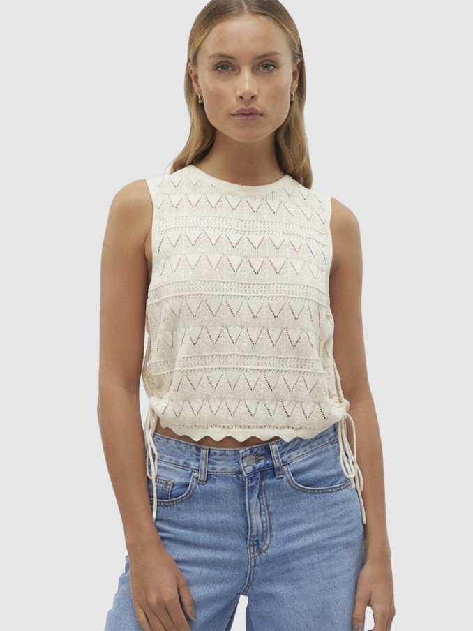 Blusa Mujer Crema Vero Moda