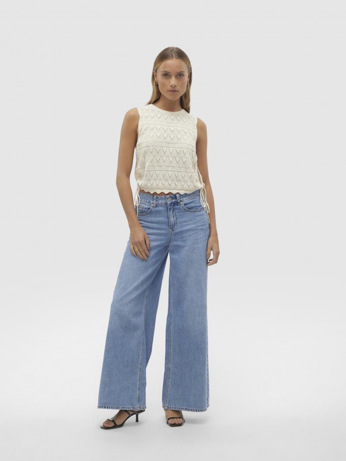 Blusa Mujer Crema Vero Moda