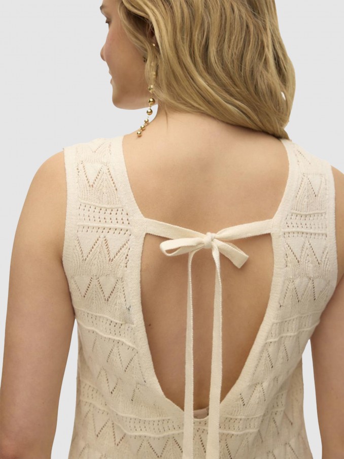 Vestido Mujer Crema Vero Moda