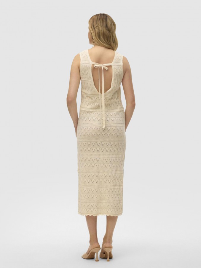 Vestido Mujer Crema Vero Moda