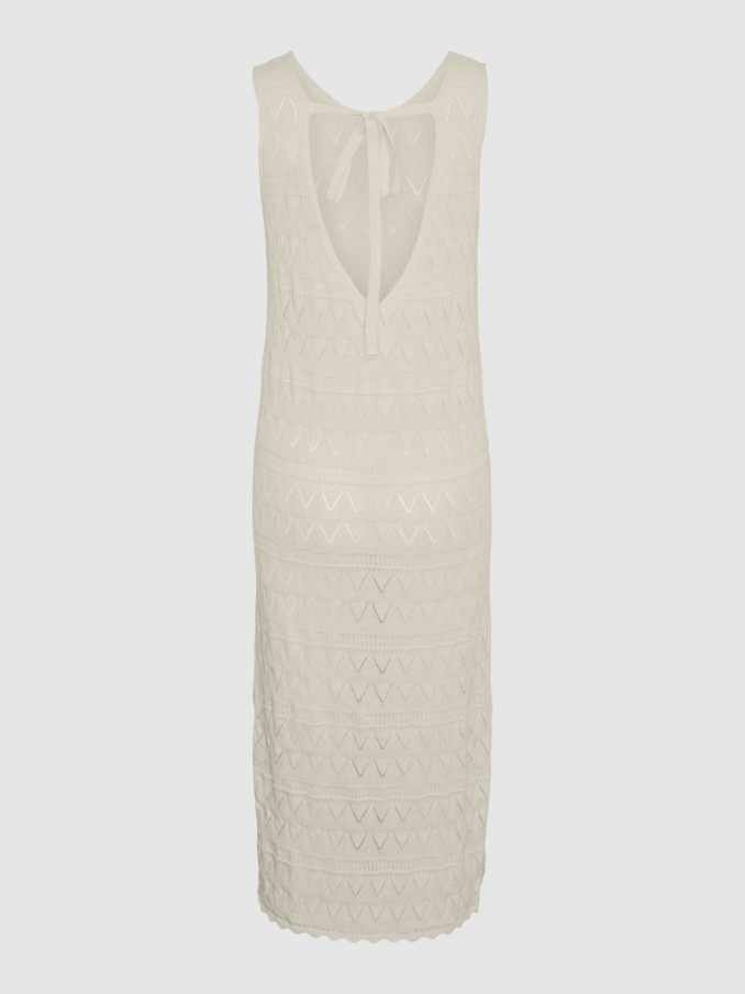 Vestido Mujer Crema Vero Moda