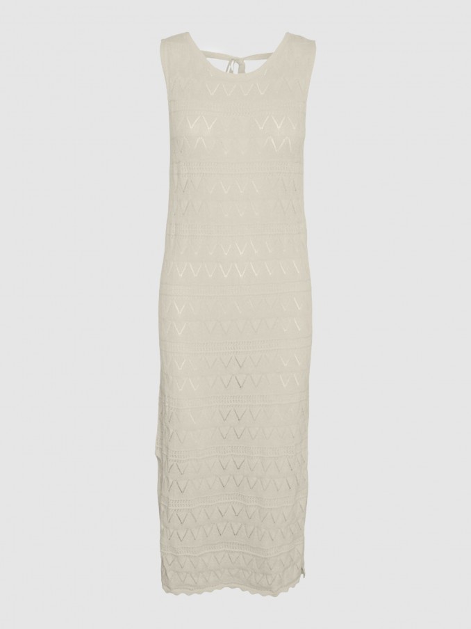 Vestido Mujer Crema Vero Moda