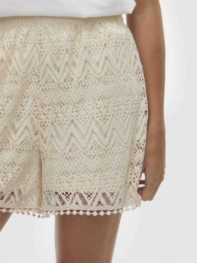 Shorts Woman Cream Vero Moda
