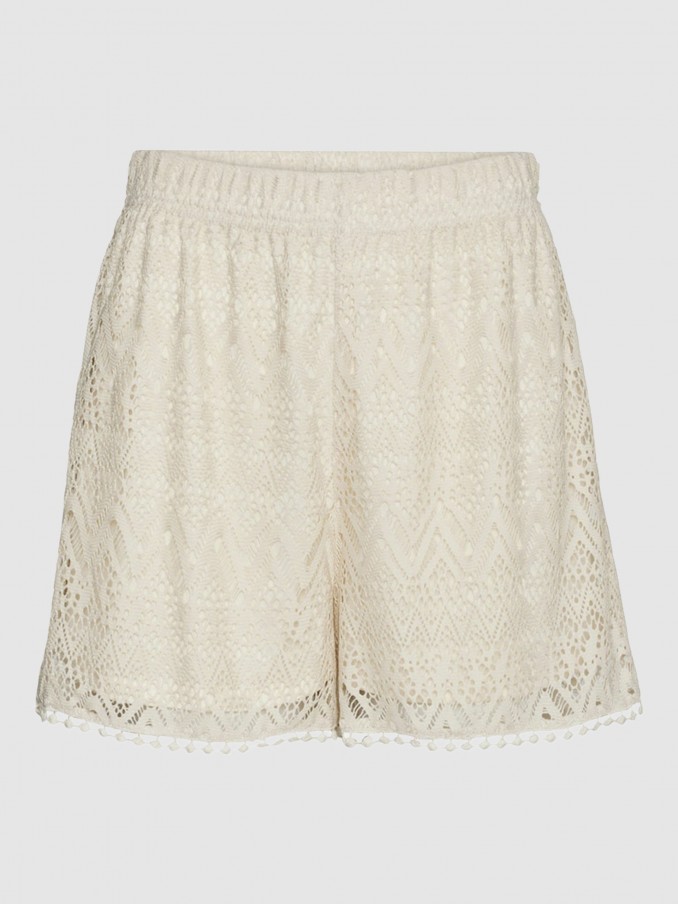 Shorts Woman Cream Vero Moda