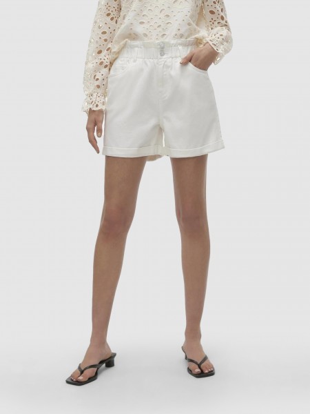 Shorts Woman White Vero Moda