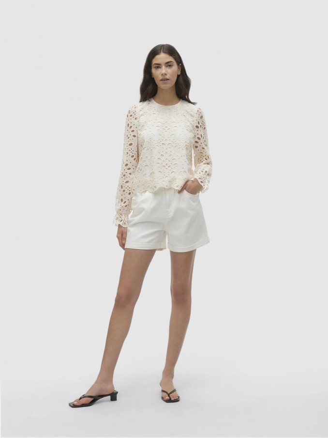 Pantalones Cortos Mujer Blanco Vero Moda