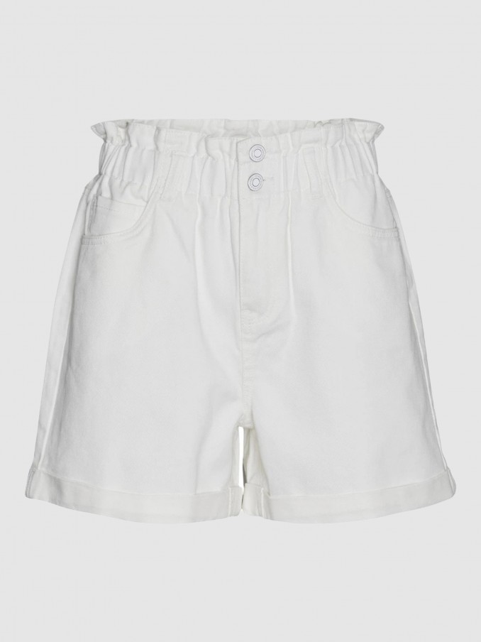 Pantalones Cortos Mujer Blanco Vero Moda
