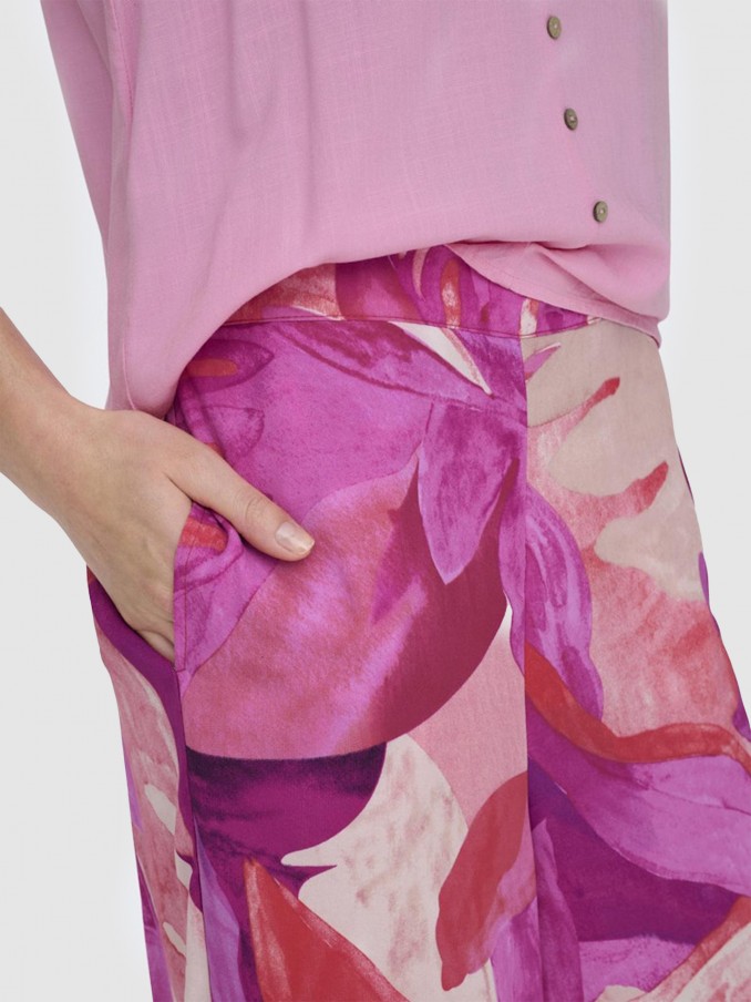 Pantalones Mujer Florales Only