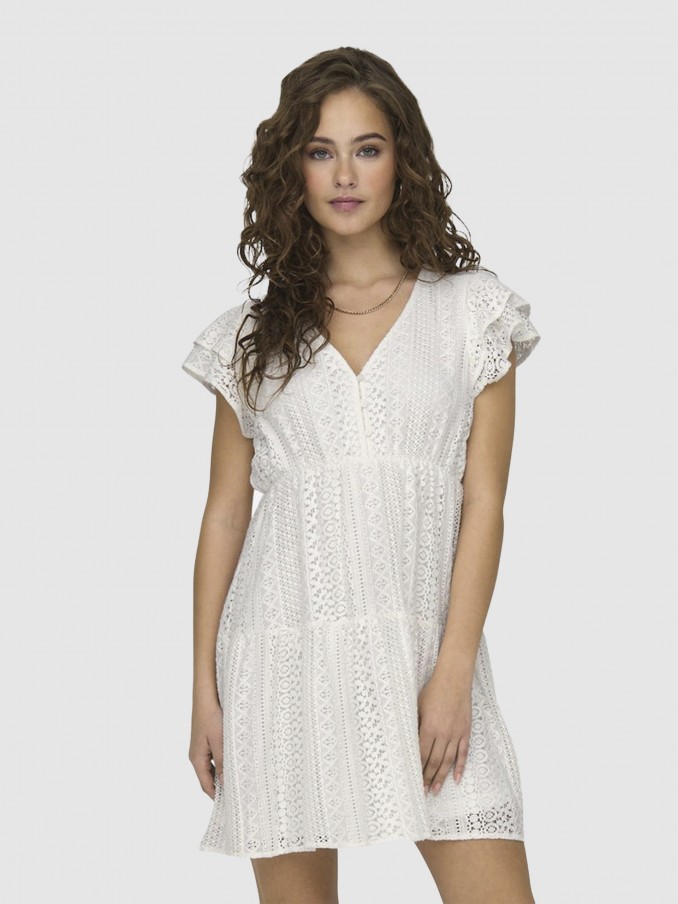 Dress Woman White Only
