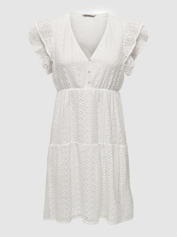Dress Woman White Only