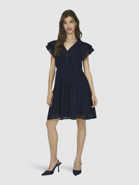 Dress Woman Navy Blue Only