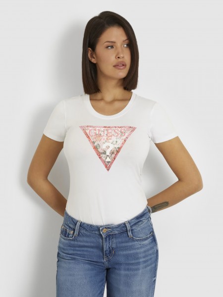 T-Shirt Woman White Guess