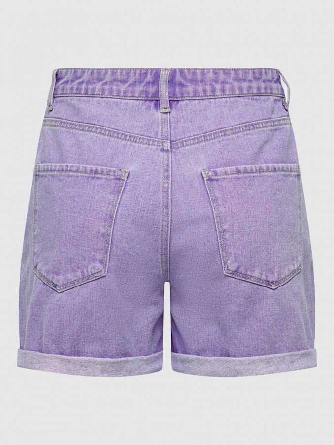 Pantalones Cortos Mujer Lila Only